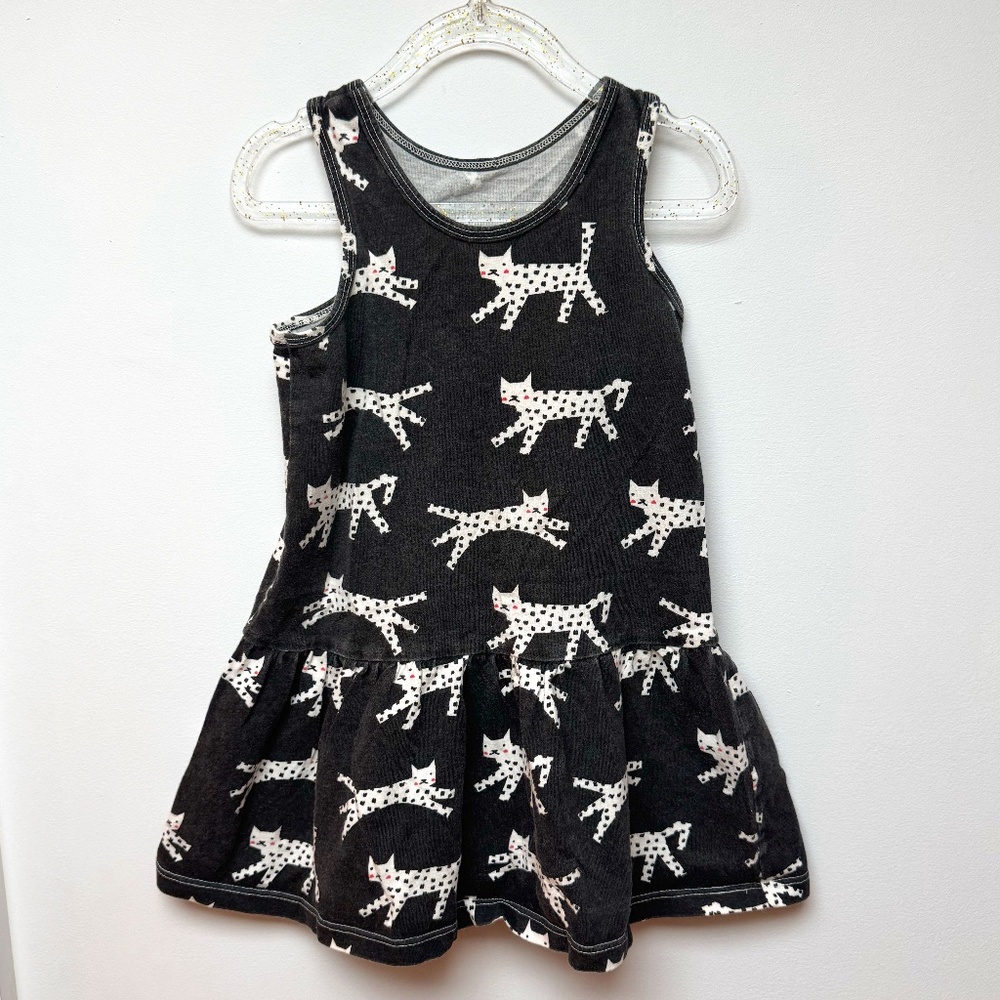 Girl's Winter Water Factory Dress Cat Print 4T